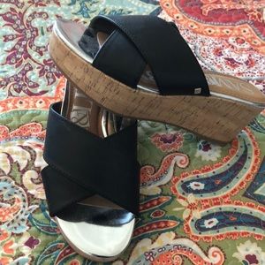 Black mule sandals size 7